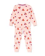 HEMA Kinderpyjama velours kers roze van €20.99 voor €10 sale, Verzenden, Nieuw