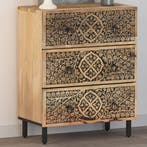 Bijzetkast Mangohout 60x33 | Retourdeal 47% Korting, Huis en Inrichting, Kasten | Boekenkasten, Met plank(en), Retrostijl, Nieuw
