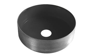 Mondri waskom rond 36 x 36 x 12 cm mat zwart / gunmetal, Ophalen of Verzenden, Nieuw