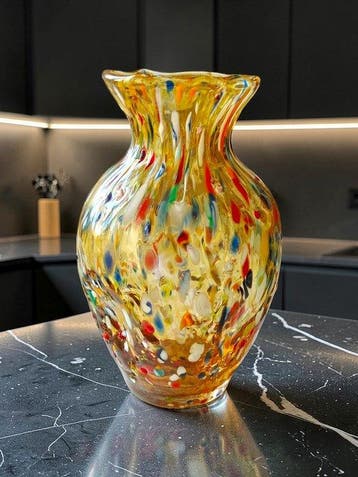MurArt - Vaas - Glas - Insluitingen Regendecor