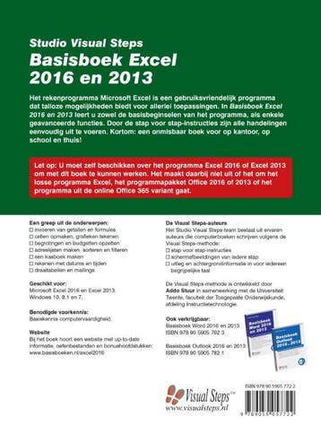 Basisboek Excel 2016 en 2013 9789059057722, Verzenden, Zo goed als nieuw