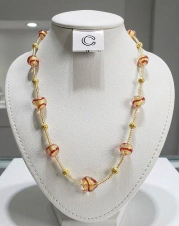 24 karaat - Geel goud, Murano - Halsketting