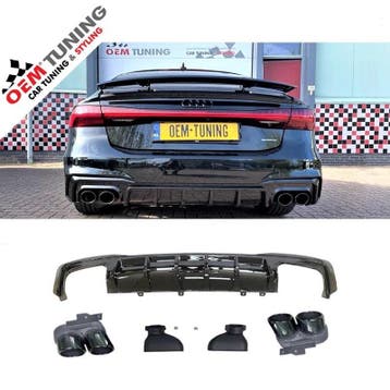 A7 S7 Diffuser | Hoogglans zwart | 2018 –Heden | voor s line, Mercedes-Benz, Nieuw, Ophalen of Verzenden, Achter