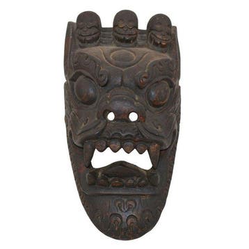 Polychroom masker van Dharmapala — Himalayaanse