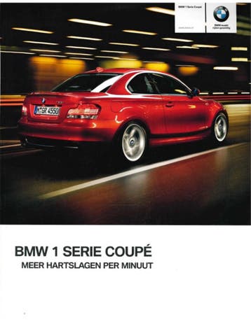 2009 BMW 1 SERIE COUPÉ BROCHURE NEDERLANDS, Nieuw, BMW, Author