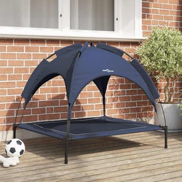 vidaXL Hondenbed 90 x 81 x 80,5 cm Staal Marineblauw, Verzenden, Nieuw