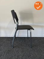 Ahrend 460 vergaderstoel - Chrome onderstel - nieuw zwart ku, Vergader- of Presentatieruimte, Ophalen of Verzenden, Gebruikt, Stoel