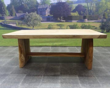 Boomstamtafel 225x90xH77,5 cm – bladdikte 8 cm, Ophalen of Verzenden, Nieuw