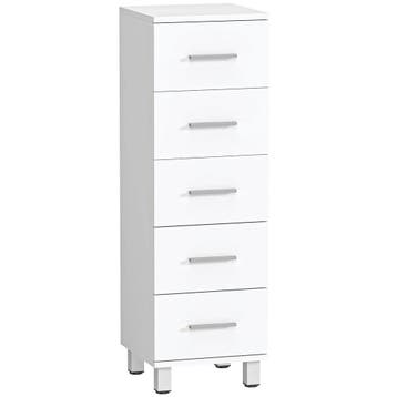 Badkamerkast Smalle Badkast Met 5 Lades Voor Badkamer 30 X 3, Verzenden, Nieuw