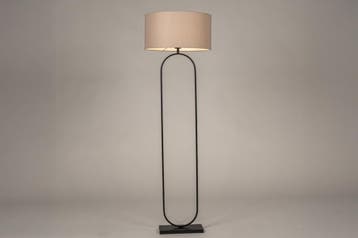 Rietveld Vloerlampen - Zwart, Taupe - Stof, Metaal, Verzenden, Nieuw