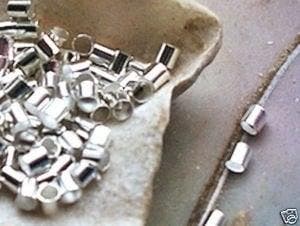 100 x Metalen knijpkralen buismodel 3 x 3 mm – gat 2,5 mm., Hobby en Vrije tijd, Kralen en Sieraden maken, Ophalen of Verzenden