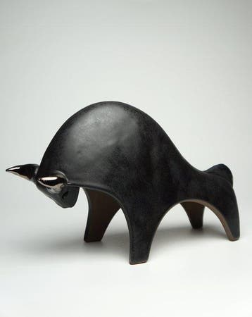 Urszula Despet - Large Black Bull, Antiek en Kunst, Kunst | Designobjecten