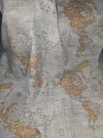 San leucio tessuto 270x250 cm mappa geografica - Gordijnstof
