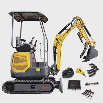 Mini Graafmachine 1.5 Ton - Multifunctioneel & Aanpasbaar, Verzenden, Nieuw