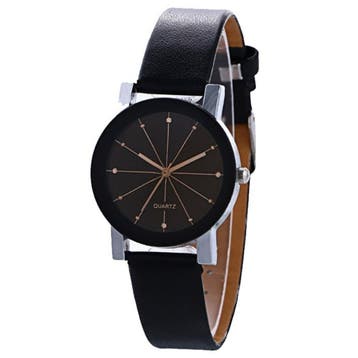 Fako - Horloge - Black Quartz - Ø 31mm - Roségoud & Zwart, Verzenden, Nieuw