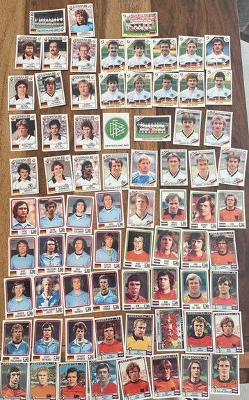 1982, 1974, 1986, 1990 Panini Fussball Deutschland und Die, Nieuw
