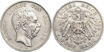 5 Mark 1899 Sachsen Albert 1873-1902, Verzenden