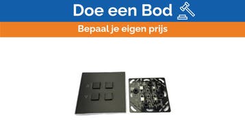 Bieden: Riva PLH Skin 4-Button Plate Chrome Black Front - 4, Ophalen of Verzenden, Nieuw, Elektra en Verlichting, Zeilboot of Motorboot