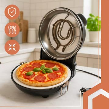 Ruhhy elektrische pizzaoven 420°C met keramische steen –., Ophalen of Verzenden, Nieuw