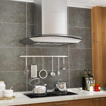 vidaXL Wandafzuigkap 756 m³/u LED 90 cm roestvrij staal, Verzenden, Nieuw
