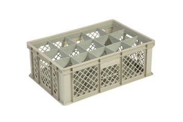 Beige kunststof krat met 15 vakken | 60x40x22 | 4 Formaten, Verzenden, Nieuw in verpakking