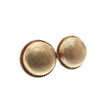 Antiek gouden broche van twee knopen, Ophalen of Verzenden, Gebruikt, Goud, Goud