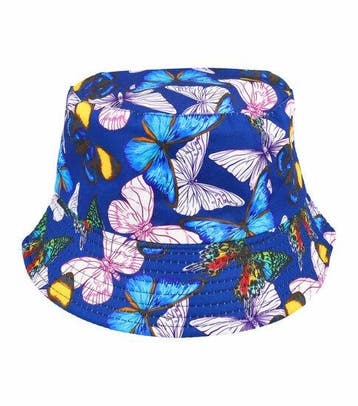 Bucket Hat Hoedje – Vlinder Print - Omkeerbaar – One Size –, Kleding | Dames, Hoeden en Petten, Nieuw