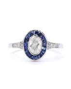 Verlovingsring - 14 karaat Witgoud - 0.94ct. tw. Diamant