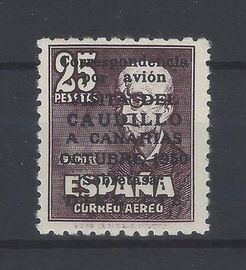 Spanje 1950 - Bezoek aan de Canarische Eilanden zonder, Gestempeld