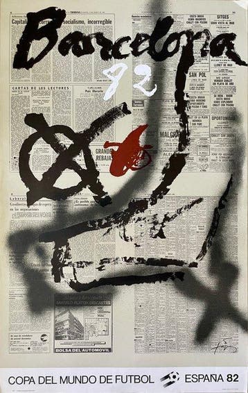 Antoni Tapies (1923-2012) - Copa del mundo - Barcelona 82