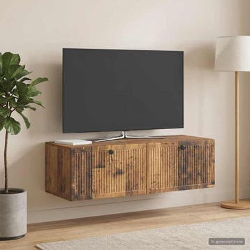 vidaXL Wandbeugel TV-kast Oud hout 98 x 41 x 30 cm Bewerkt, Minder dan 50 cm, Verzenden, Nieuw, Minder dan 100 cm