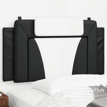 vidaXL Hoofdbordkussen Viana Zwart-wit 100 cm Kunstleer, Verzenden, Nieuw, Zwart, Overige materialen