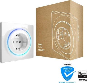 FIBARO Walli Outlet Type F - Wit - Slimme stekker met energi, Verzenden, Nieuw