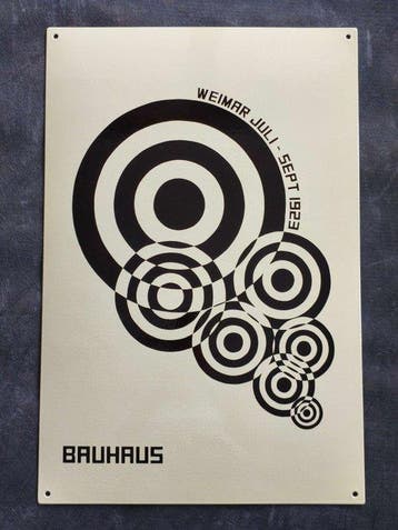 Bauhaus - enamel sign BAUHAUS Weimar Emailschild Emaille, Antiek en Kunst
