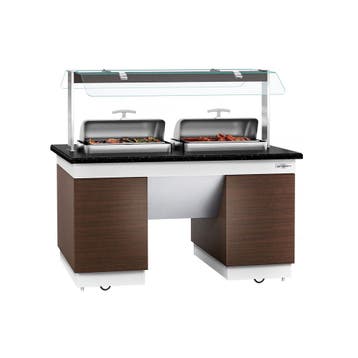 GGM Gastro | Buffet warmhoud DUBLIN - 1600mm - met 2 chafing, Verzenden, Nieuw in verpakking