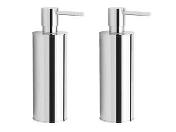 Veiling - 2x Beaux zeepdispenser staand 150ml Ulis chroom, Huis en Inrichting, Nieuw