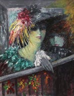 Maria Teresa Vilarrubias Perarnau (1914-2019) - Damas tras, Antiek en Kunst