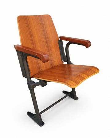 Meneghello - Fauteuil - Hout, Metaal, Cinema - Industrieel