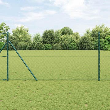 vidaXL Hexagon Hek Groen 1,4 x 10 m PVC, Verzenden, Nieuw, Kunststof