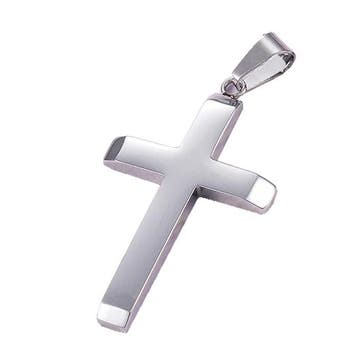 Fako Bijoux - Ketting - Kruis Edelstaal - Stainless Steel -, Sieraden, Tassen en Uiterlijk, Kettingen, Verzenden, Nieuw