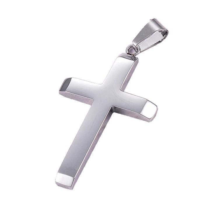 Fako Bijoux - Ketting - Kruis Edelstaal - Stainless Steel -, Sieraden, Tassen en Uiterlijk, Kettingen, Verzenden
