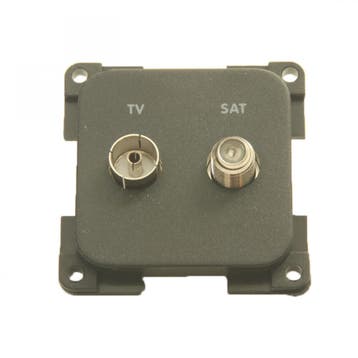 Presto Contactdoos TV + SAT Inbouw S-10.000 Zwart, Ophalen of Verzenden, Nieuw