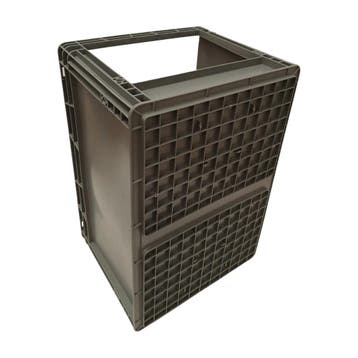 Magazijnbak, 600x400x340 mm, euronorm, grijs kunststof,, 40 tot 60 cm, 50 tot 75 cm, Ophalen of Verzenden, Nieuw
