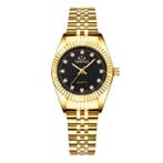 Gouden Luxe Horloge voor Dames - Waterdicht Stras Horloge, Verzenden, Nieuw, CHENXI