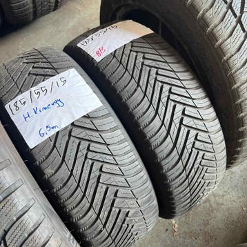 2 x Hankook Kinergy 185-55-15 4 Seizoenbanden 6,5mm, Gebruikt, 15 inch, All Season, Band(en)