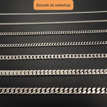 Prachtige Vintage Zilveren Ketting / Collier | Duurzaam 925, Verzenden, Zo goed als nieuw, Zilver, Verstelbaar