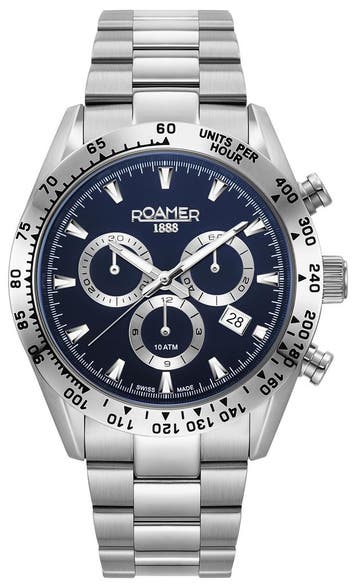 Roamer Monza 100 850837 41 45 20 horloge 42 mm, Sieraden, Tassen en Uiterlijk, Horloges | Heren, Overige merken, Staal, Verzenden