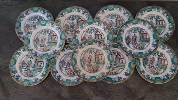 Boch Frères - Serveerschaal (12) - CANTON – B. F. -