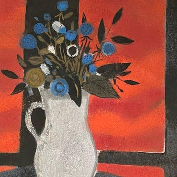 Yves Gannes (1931–2019) - Bouquet de fleurs et oranges sur