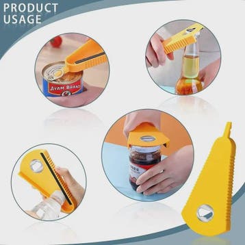 Multifunctionele Blikopener, Flesopener en Potopener - 5-in-, Verzenden, Nieuw